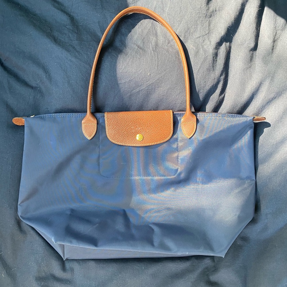 Longchamp Navy Blue Large Le Pilage Tote